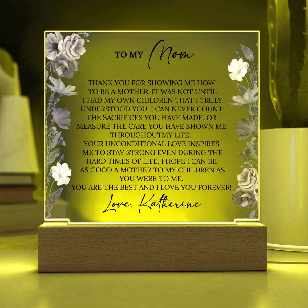 Personalized Mom Acrylic Plaque