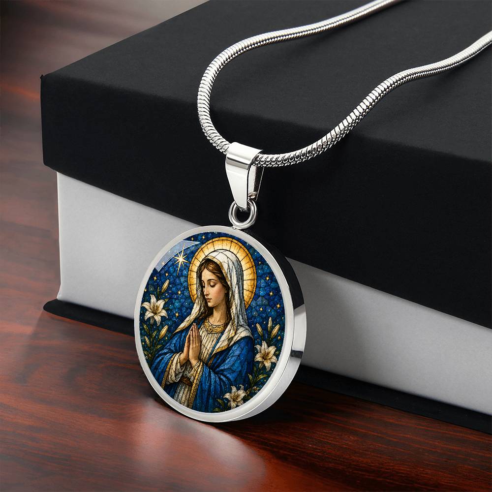 Personalized Virgin Mary Necklace