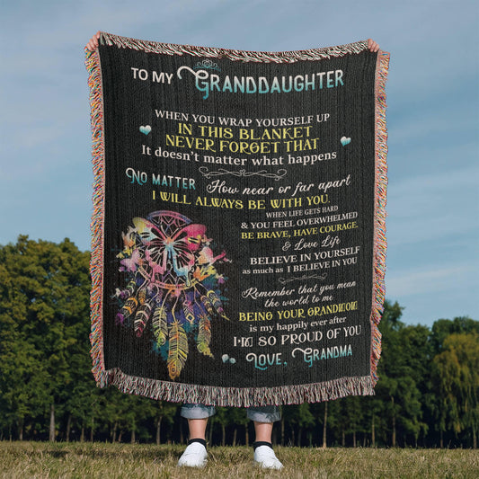 Granddaughter Woven Blanket-[Heartfelt Family Gift]