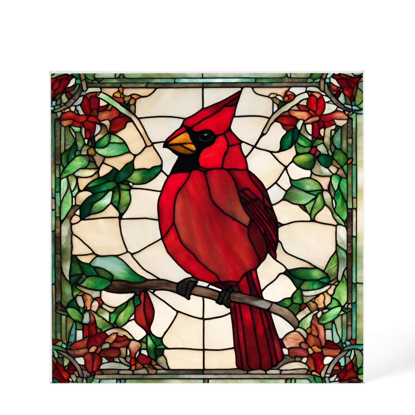 Cardinal Bird Printed Acrylic Block Home Desk Decor