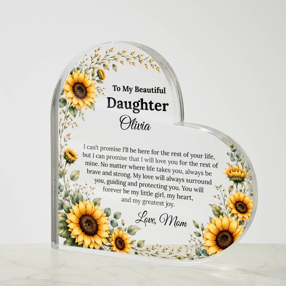 Personalized Daughter Heart Plaque