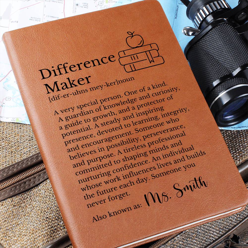 Personalized Difference Maker Journal for Teacher