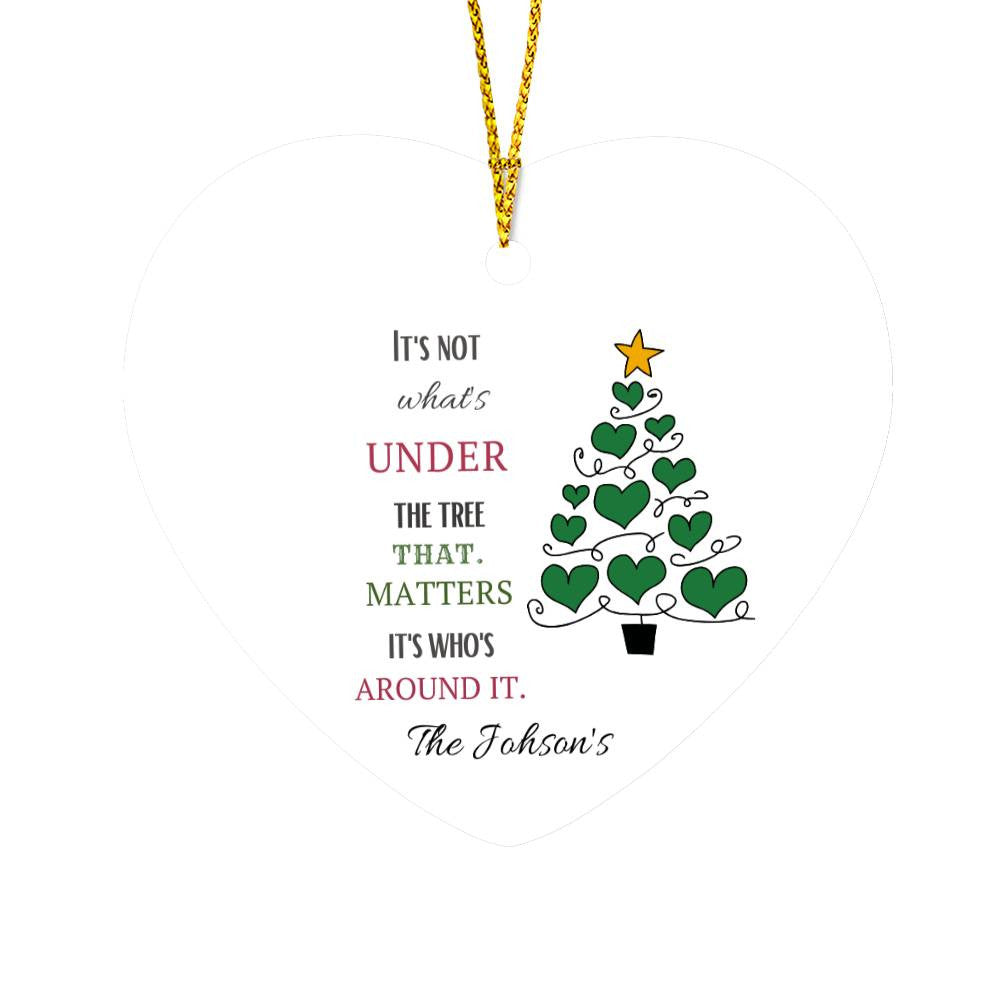 Friends and Family Heart Christmas Ornament-[Heartfelt Family Gift]