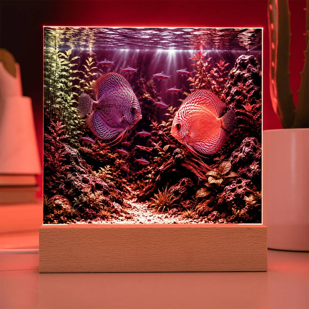 Virtual Discus Fish Aquarium Acrylic Plaque