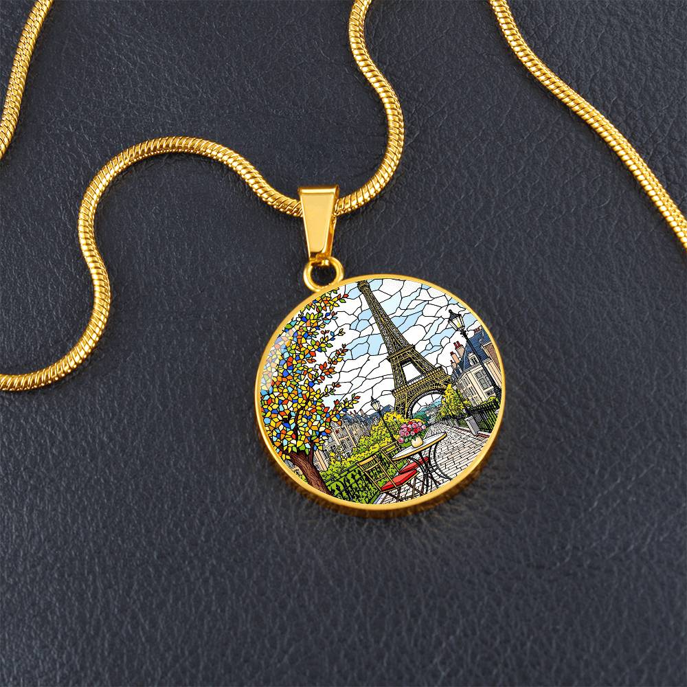 Paris Eiffel Tower Necklace with Engraving