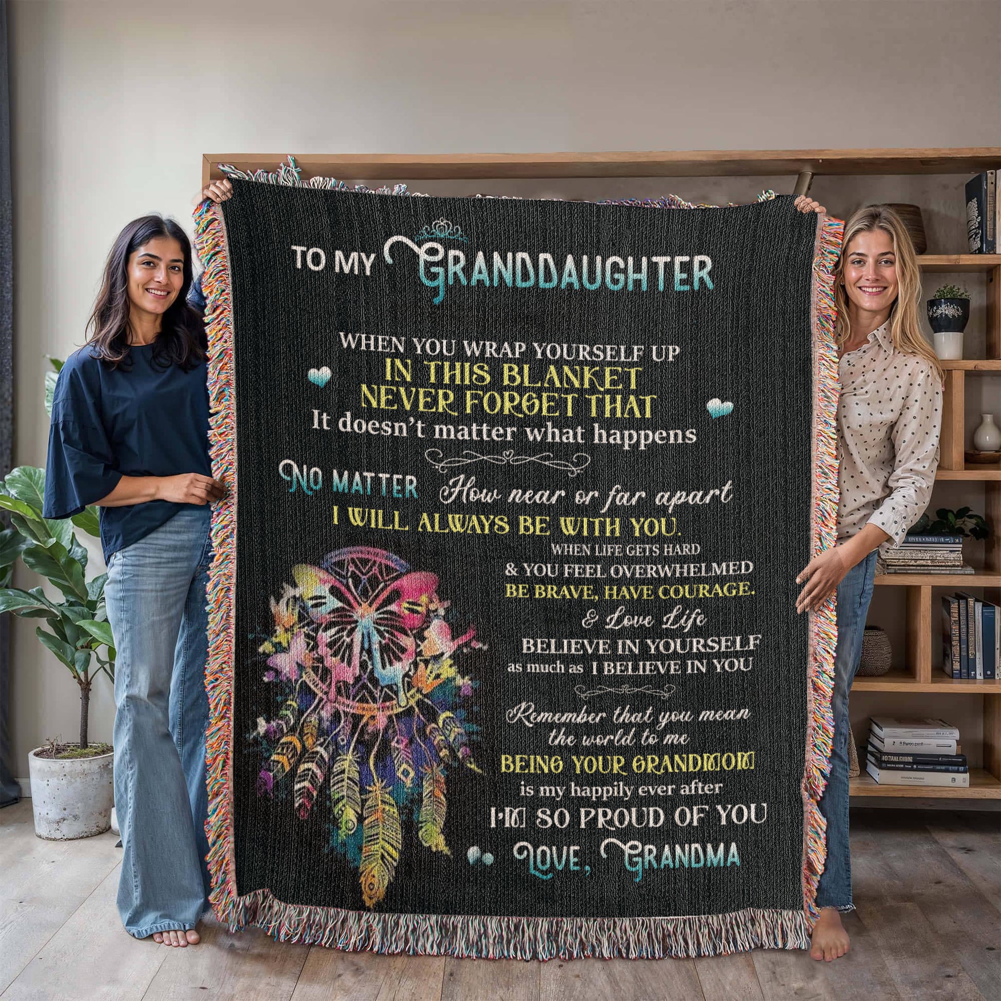 Granddaughter Woven Blanket-[Heartfelt Family Gift]