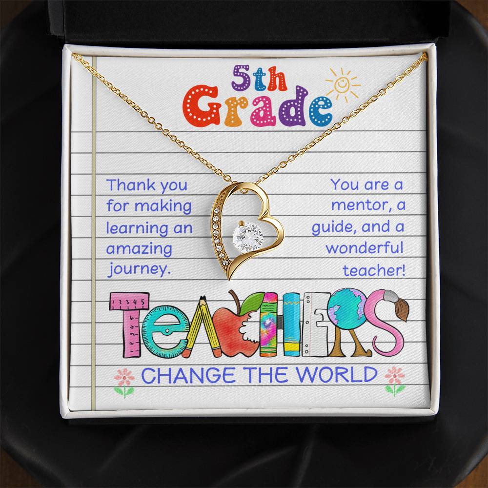 Teacher Thank You Necklace Gift