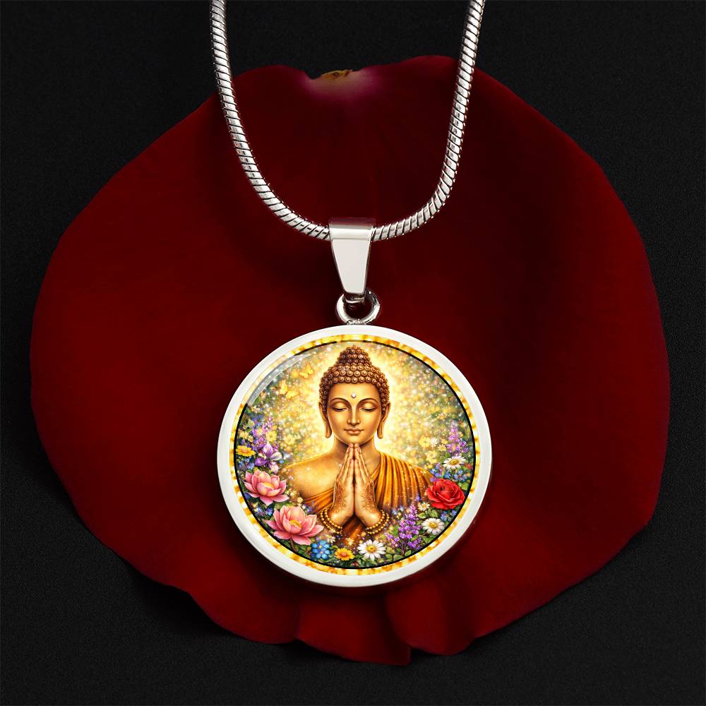 Buddha Engraved Necklace Bracelet or Keychain