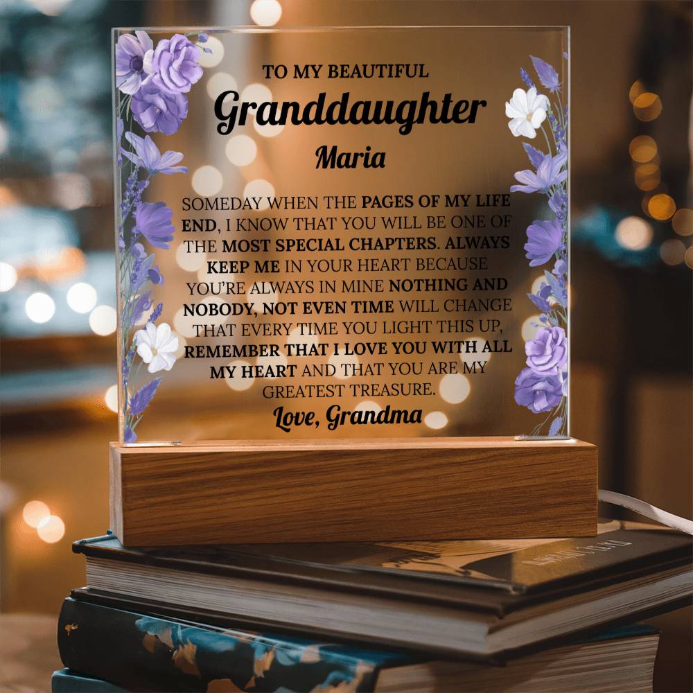Personalized Granddaughter  Acrylic Plaque