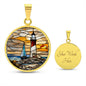 Lighthouse Engraved Necklace in Gold or Silver-[Heartfelt Family Gift]