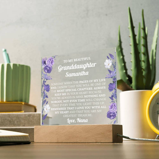 Personalized Granddaughter  Acrylic Plaque