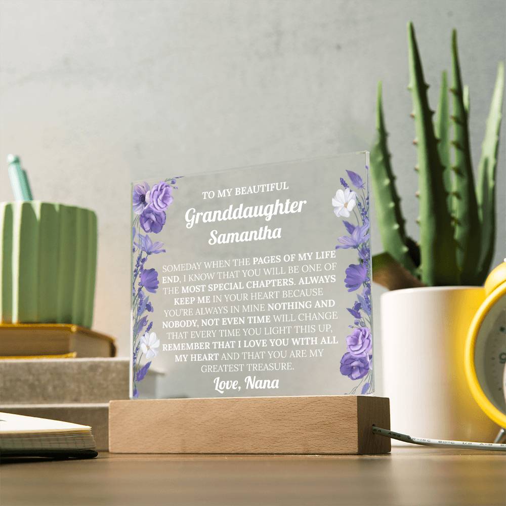 Personalized Granddaughter  Acrylic Plaque