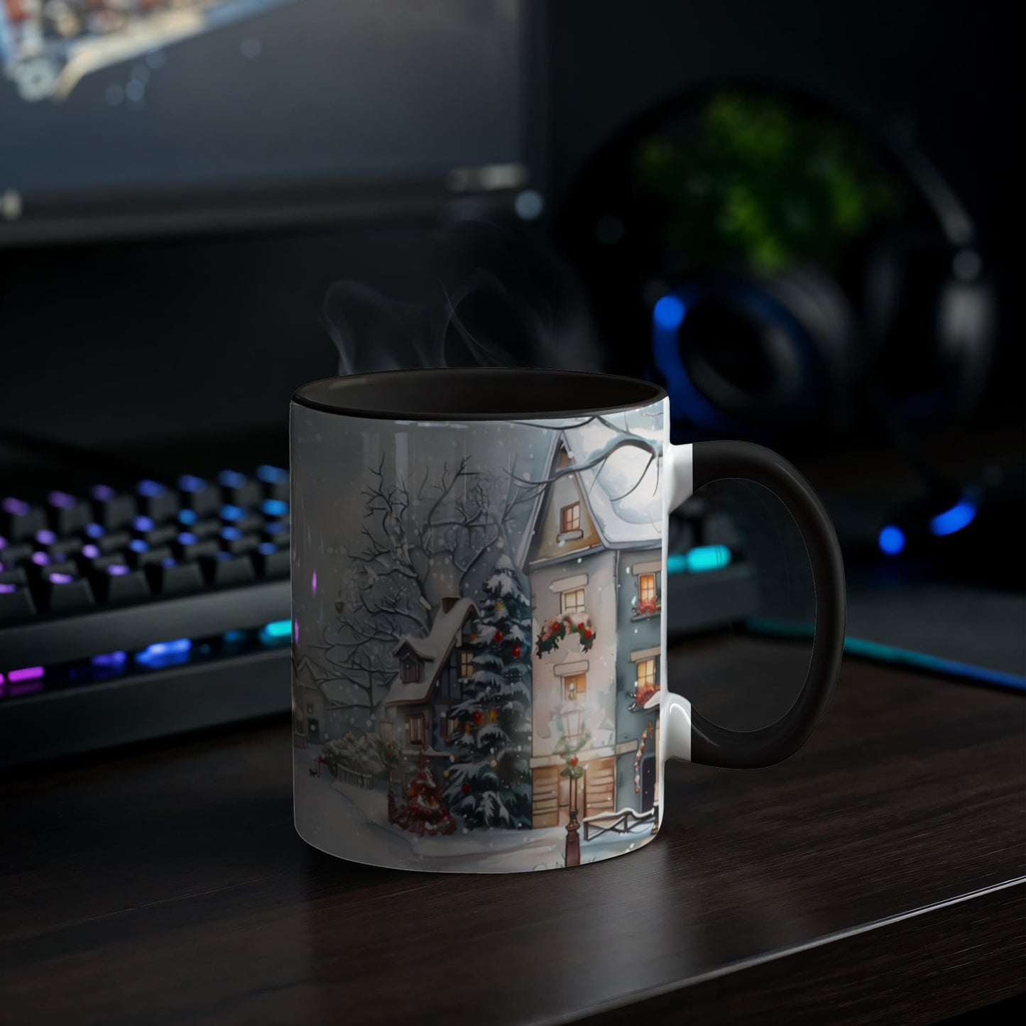 Christmas Winter Wonderland Color Accent Mugs