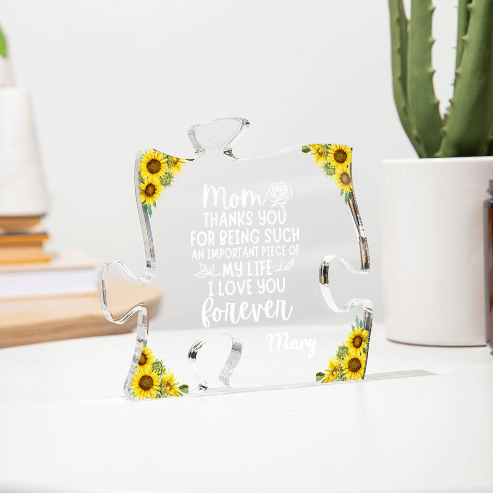 Mom Acrylic Puzzle Plaque-[Heartfelt Family Gift]