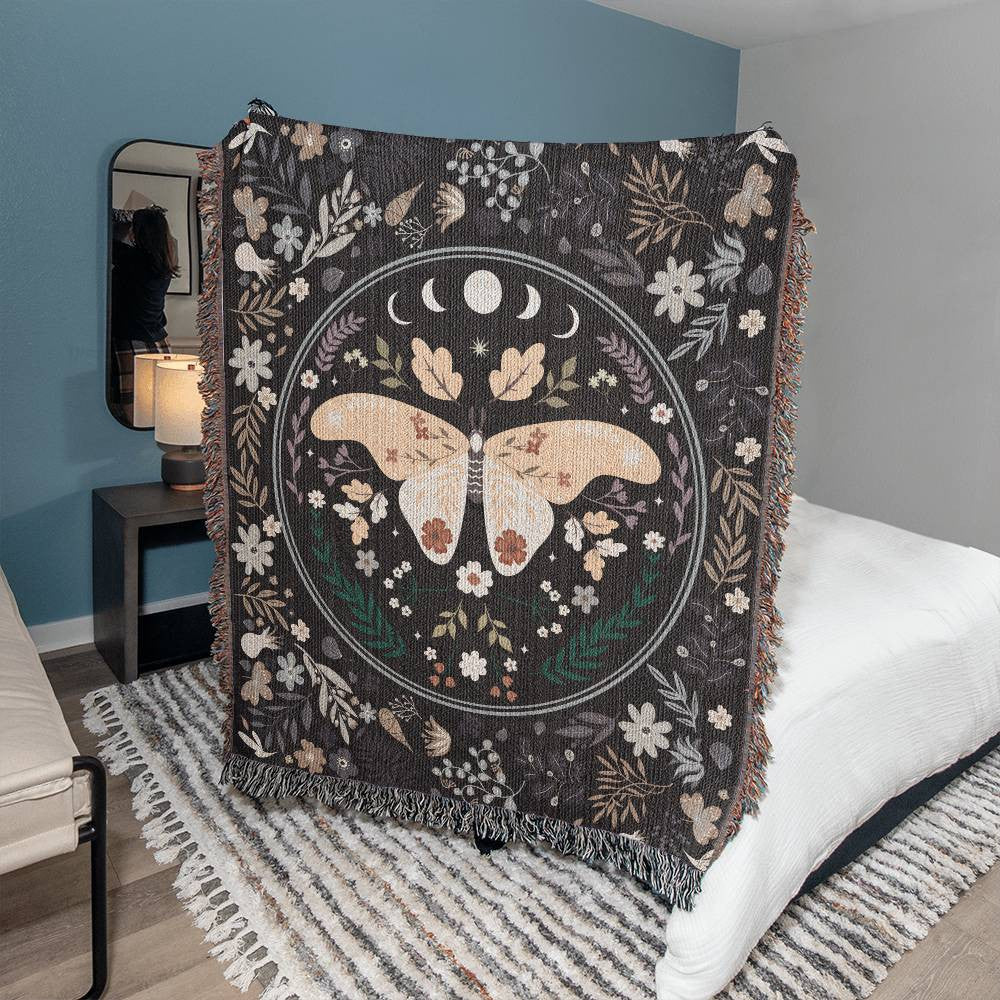 Butterfly Blanket Heirloom Woven Blanket 50x60-[Heartfelt Family Gift]