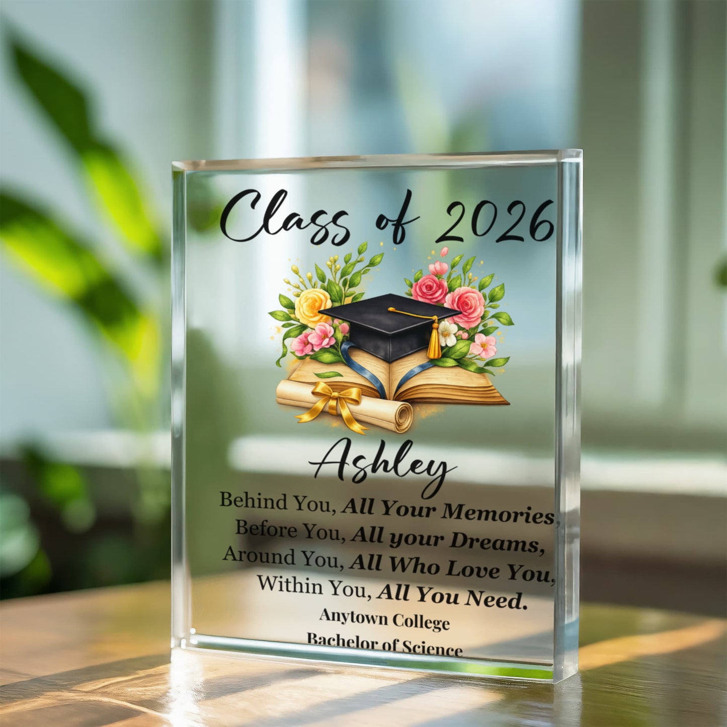 Class of 2026 Graduation Acrylic Block Gift