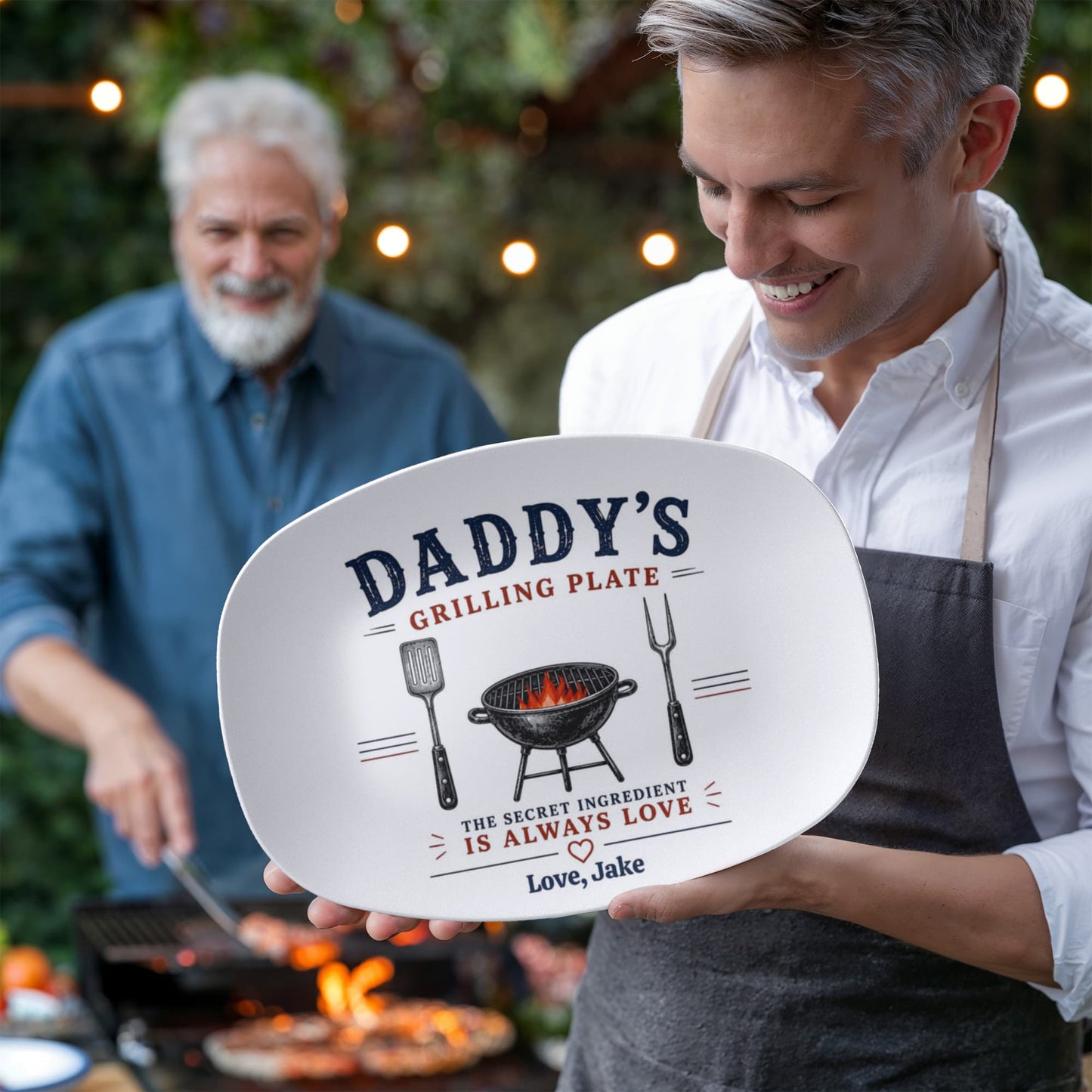 Personalized Dad Grilling Plate, Custom BBQ Gift, Father's Day Grill Platte from Kids, Gift for Grill Master
