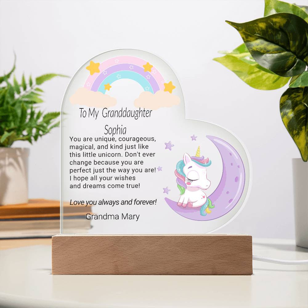 Personalized unicorn plaque led nightlight-[Heartfelt Family Gift]