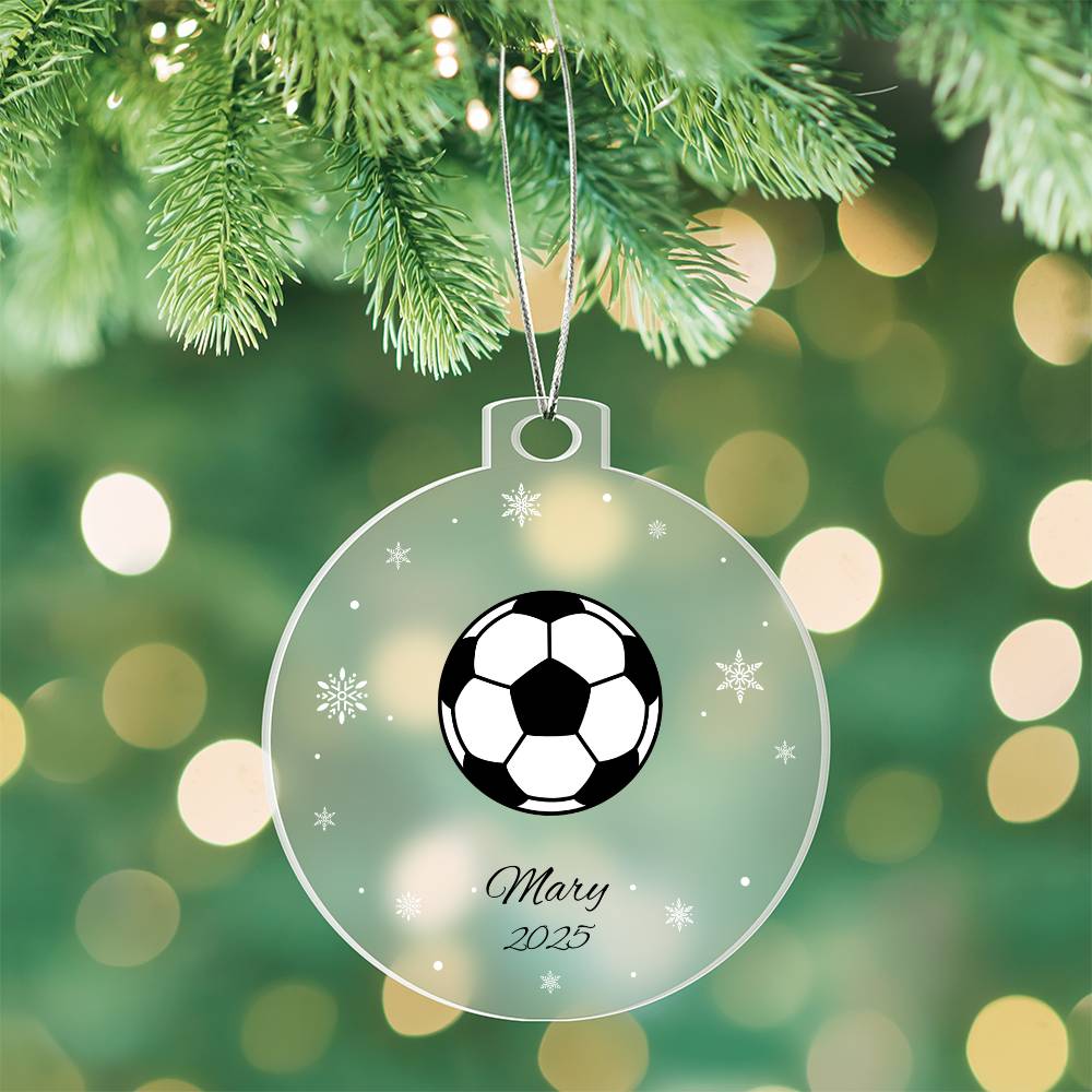 Soccer Christmas tree ornament
