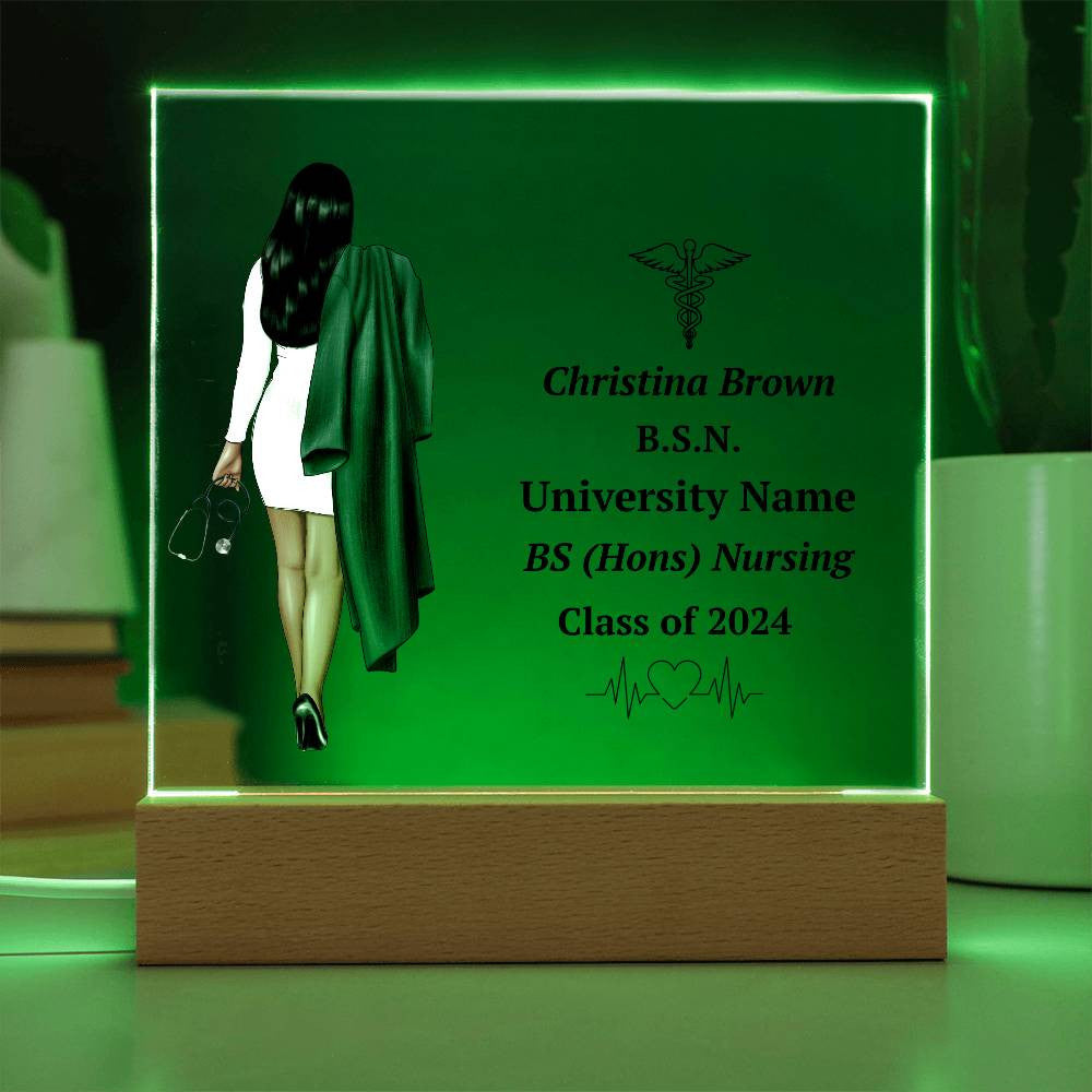 Personalized Nursing Graduation Gift Plaque-[Heartfelt Family Gift]
