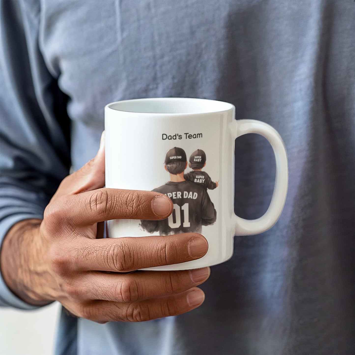 Personalized Dad White Ceramic Mug