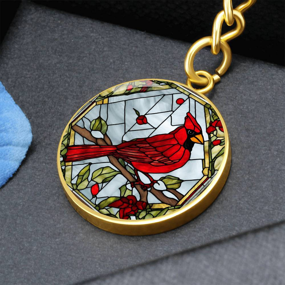 Cardinal Engraved Keychain-[Heartfelt Family Gift]