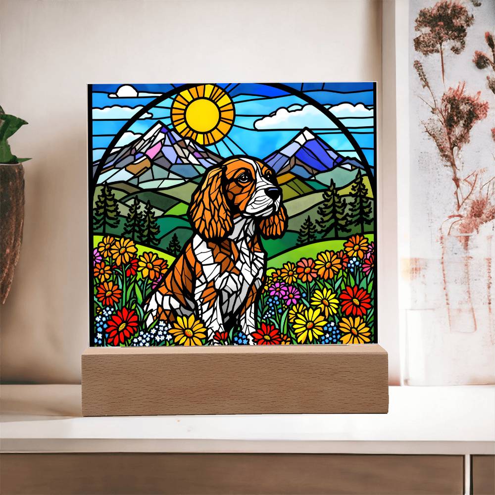English Cocker Spaniel Lighted Plaque
