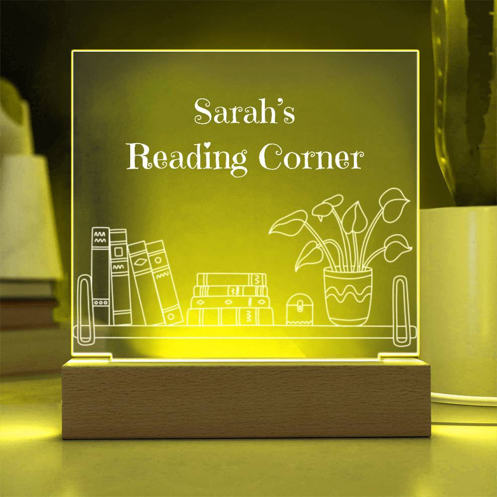 Personalized Reading Corner Library LED Plaque-[Heartfelt Family Gift]