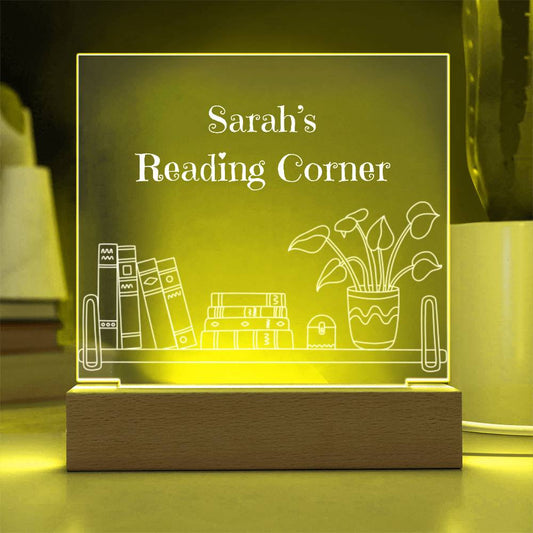 Personalized Reading Corner Library LED Plaque-[Heartfelt Family Gift]