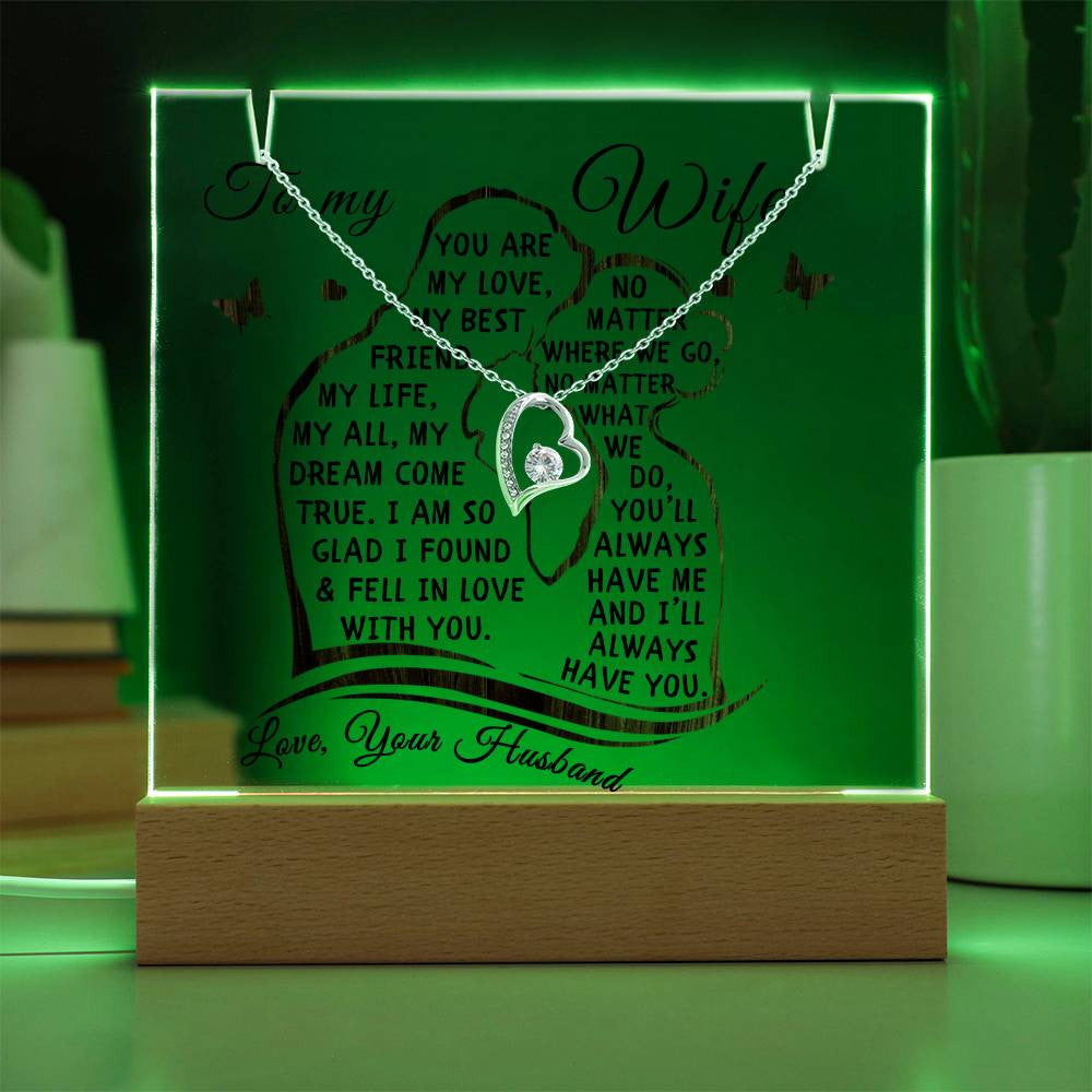 Wife Acrylic Necklace Gift Set-[Heartfelt Family Gift]