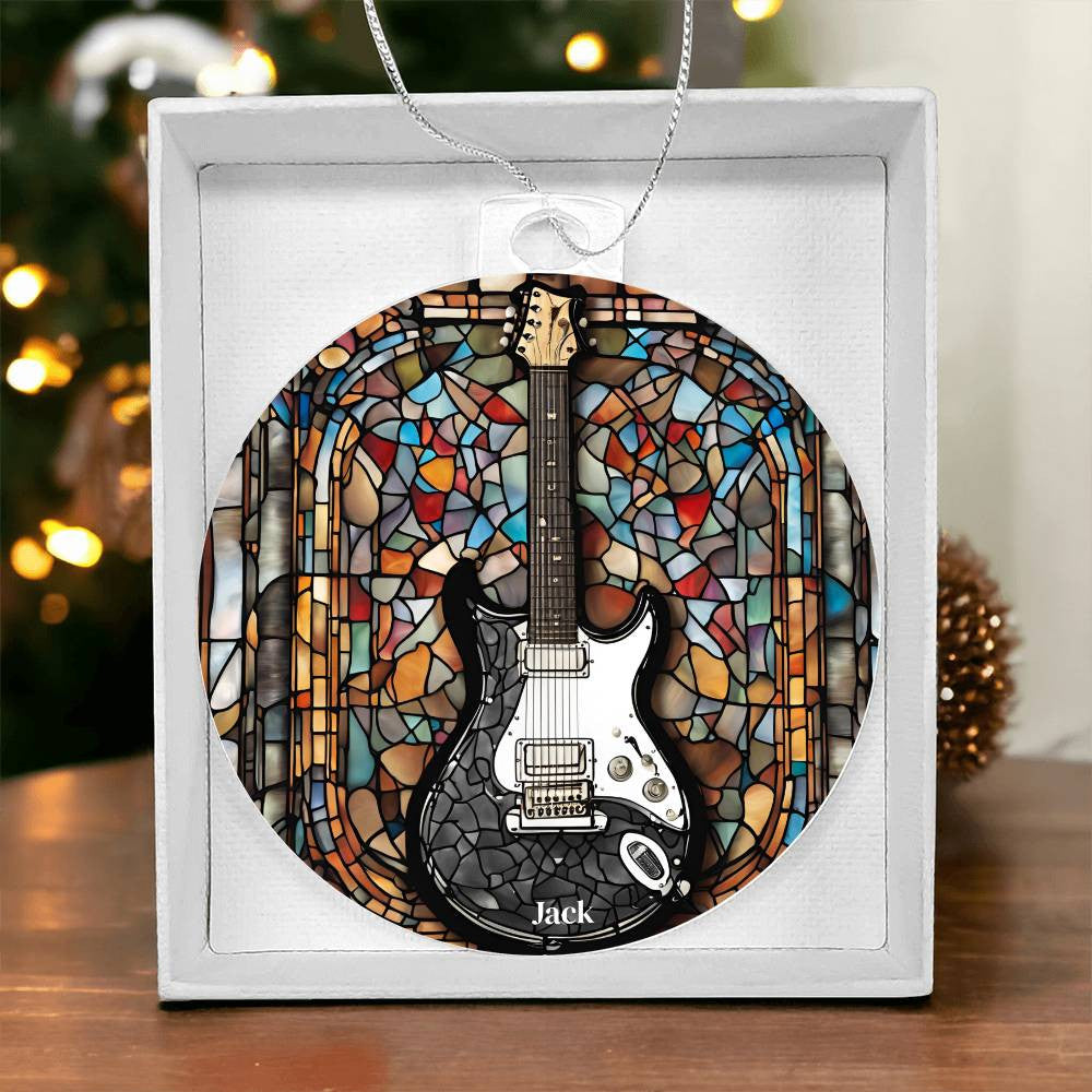 Guitar Acrylic Christmas Ornament-[Heartfelt Family Gift]