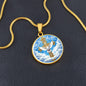 Holy Dove and Cross Necklace with Engraving-[Heartfelt Family Gift]