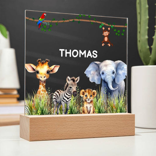 Personalized Name Safari Animals Nightlight-[Heartfelt Family Gift]