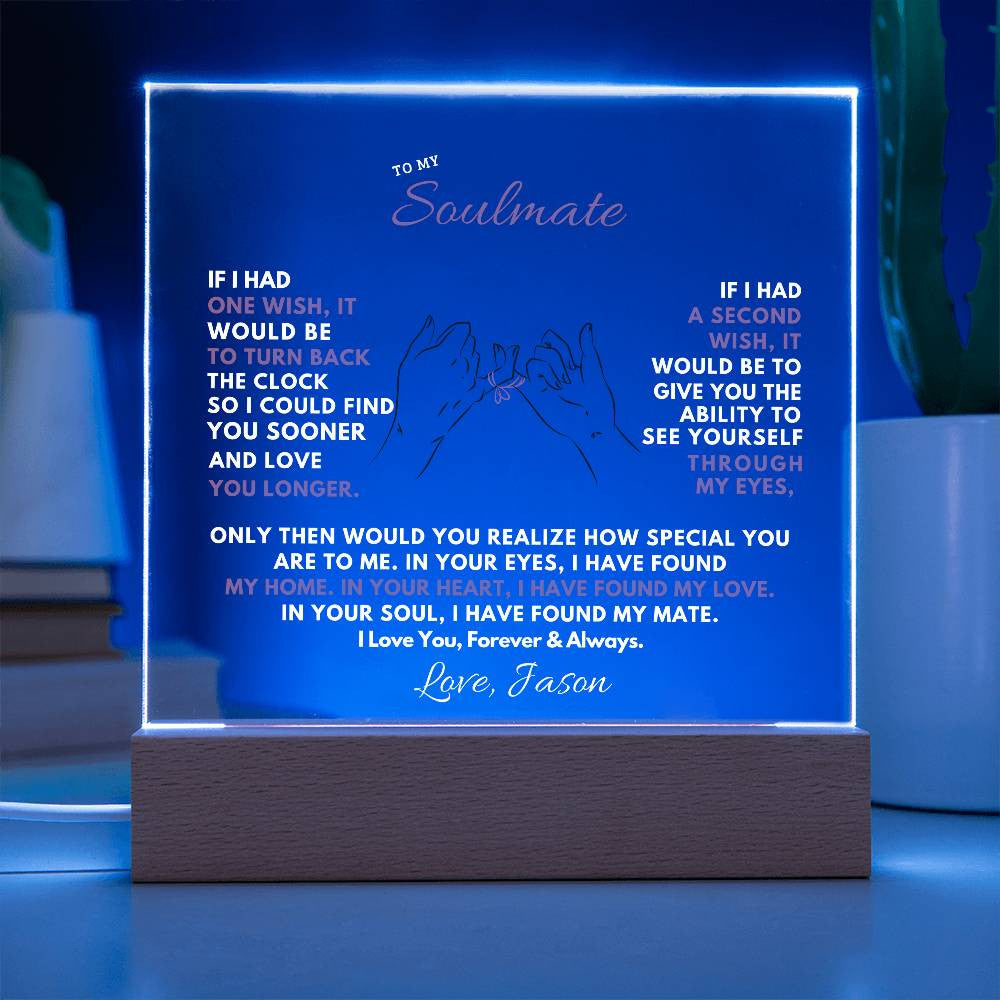 To My Soulmate Acrylic Plaque Gift-[Heartfelt Family Gift]