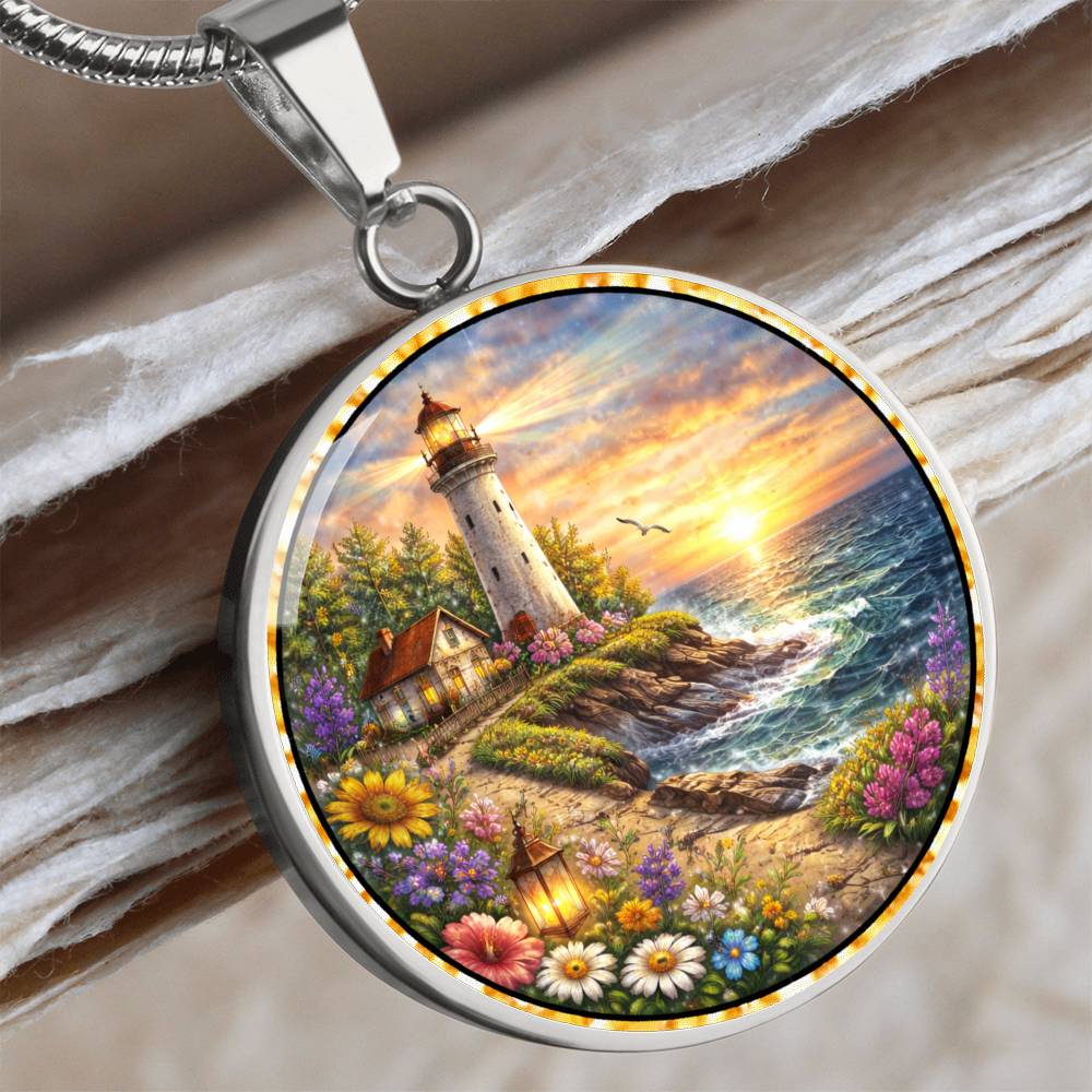 Lighthouse Personalized Engraved Necklace Bracelet or Keychain