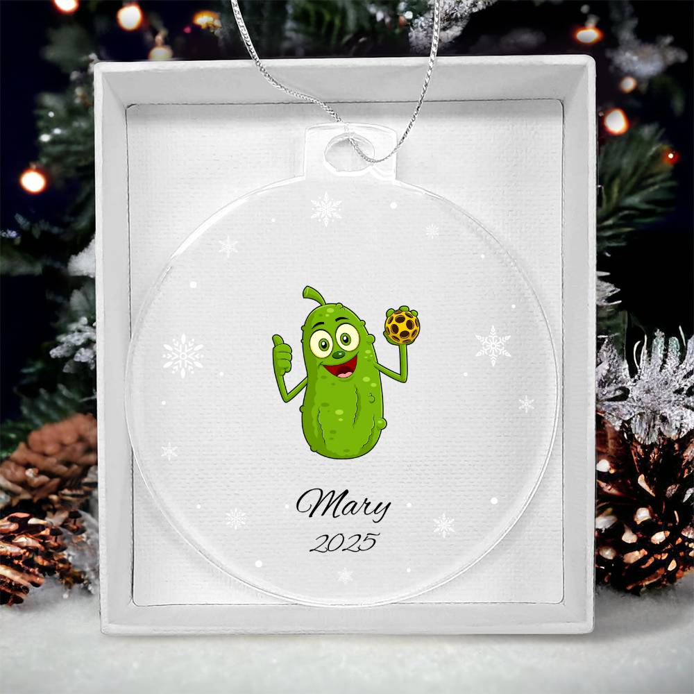 Pickleball Player Christmas Ornament