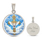 Holy Dove and Cross Necklace with Engraving-[Heartfelt Family Gift]