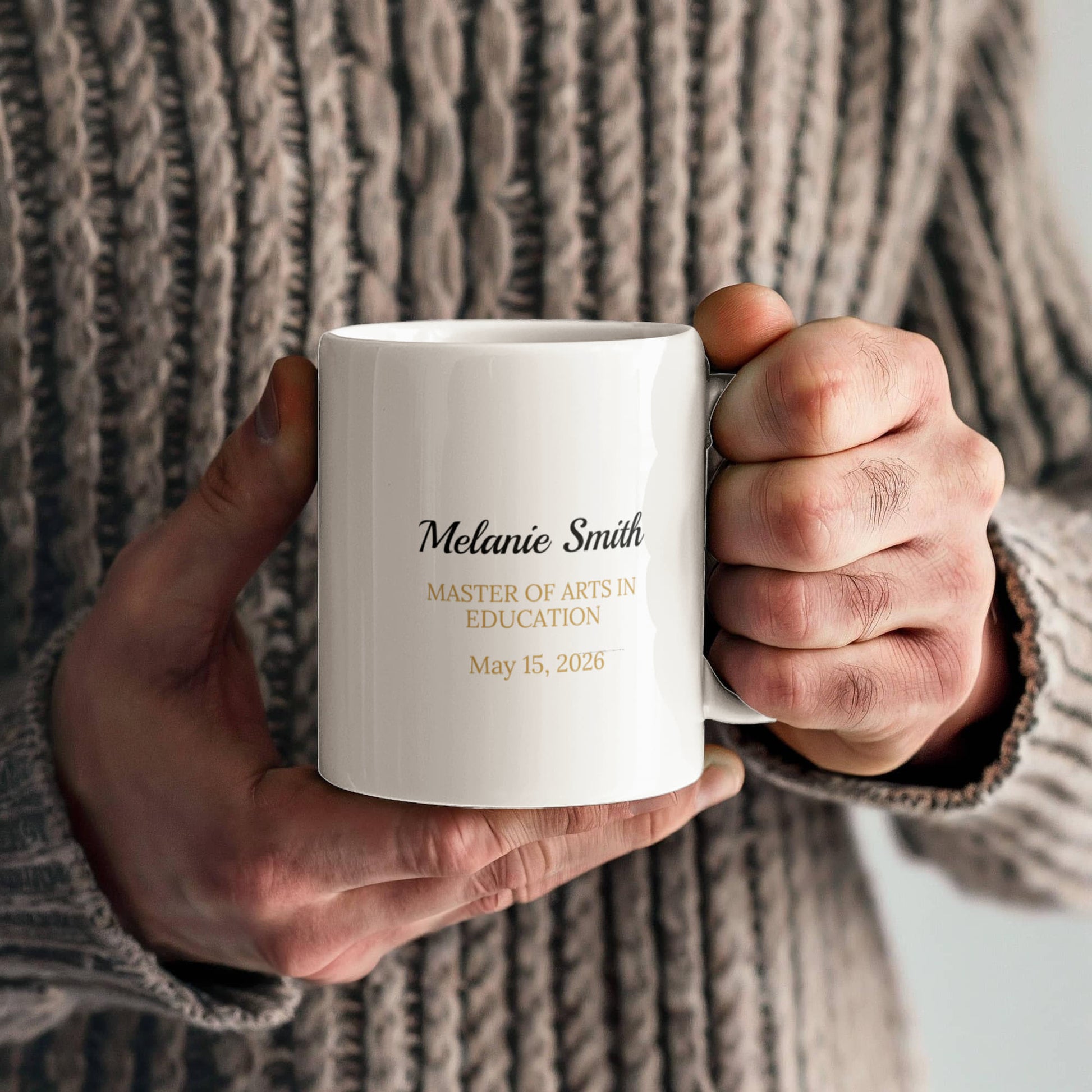 Personalized Masters Degree Graduation Mug-[Heartfelt Family Gift]