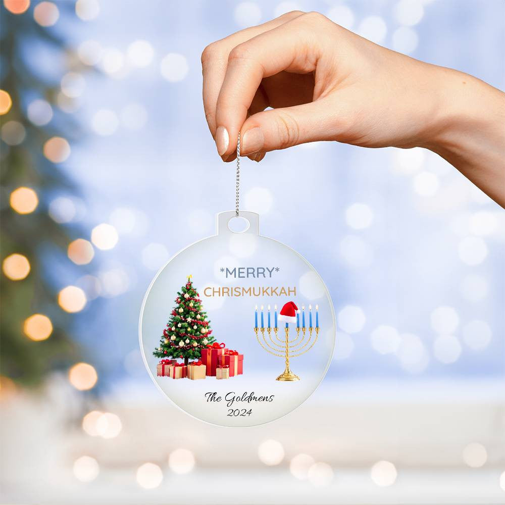 Merry Chrismukka Hanukkah Christmas Ornament Gift-[Heartfelt Family Gift]
