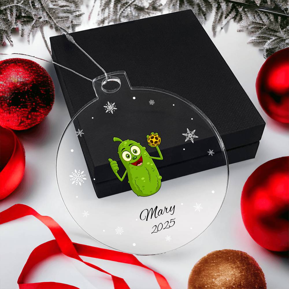 Pickleball Player Christmas Ornament
