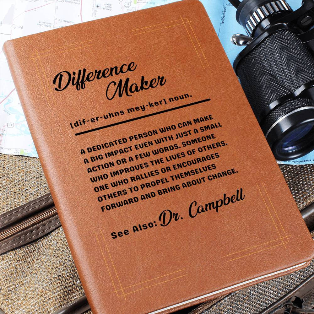 Difference Maker Personalized Journal-[Heartfelt Family Gift]