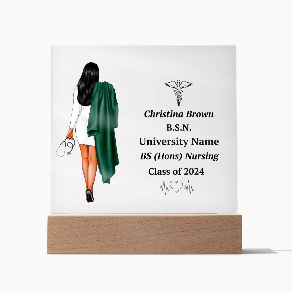 Personalized Nursing Graduation Gift Plaque-[Heartfelt Family Gift]