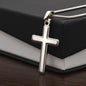 Stainless Cross Necklace w/ MC-[Heartfelt Family Gift]