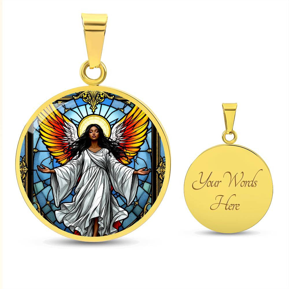 Guardian Angel Necklace with Engraving-[Heartfelt Family Gift]