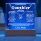 Daughter from Mom LED Acrylic Heart Necklace & Plaque Gift-[Heartfelt Family Gift]