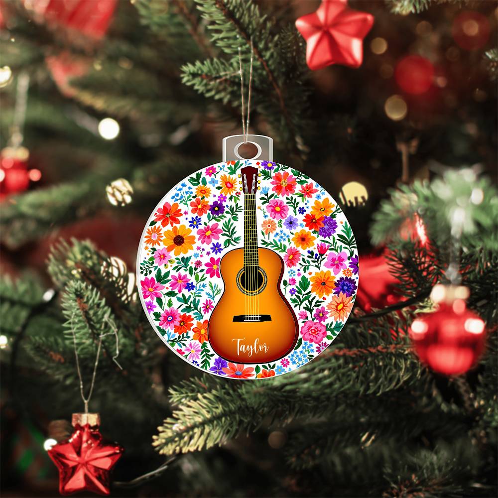 Personalized Acoustic Guitar Ornament