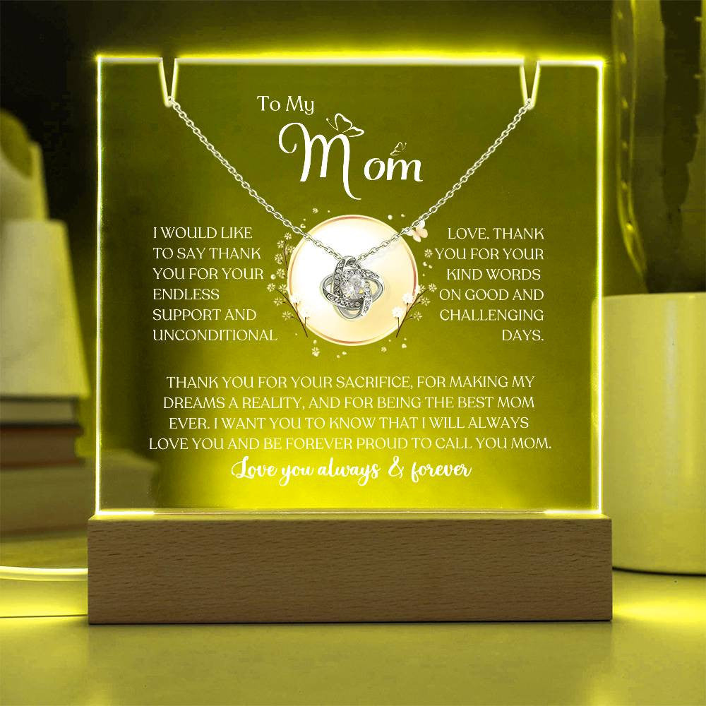 Mom Lighted Jewelry Holder with Necklace Gift Set-[Heartfelt Family Gift]