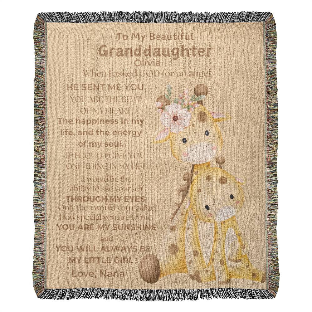 Heirloom Artwork Woven Blanket Daughter-[Heartfelt Family Gift]