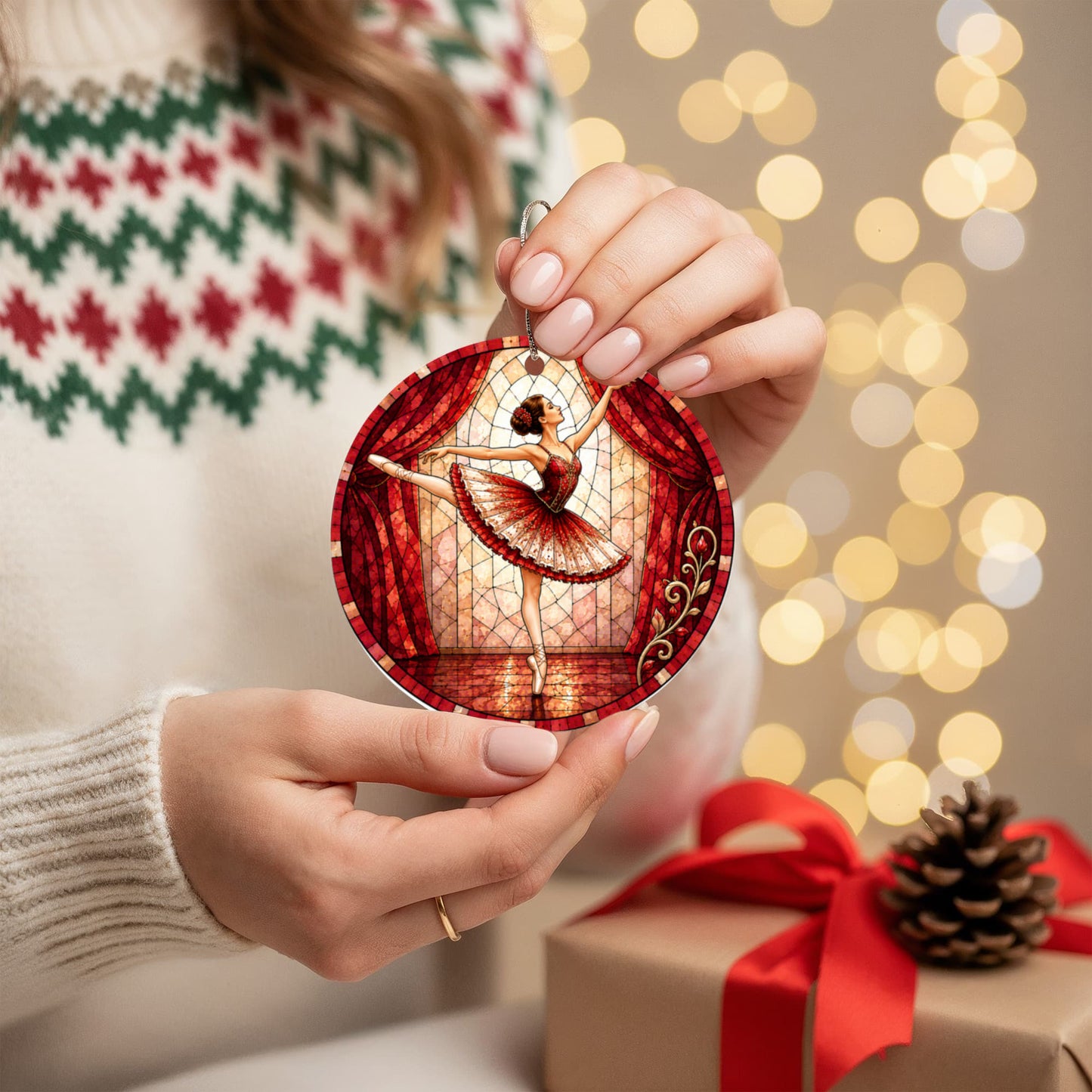 Ballerina Acrylic Christmas Ornaments