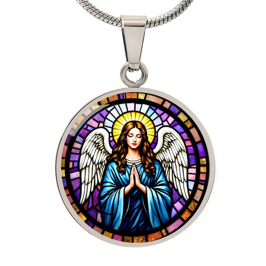 Angel Necklace with Engraving-[Heartfelt Family Gift]